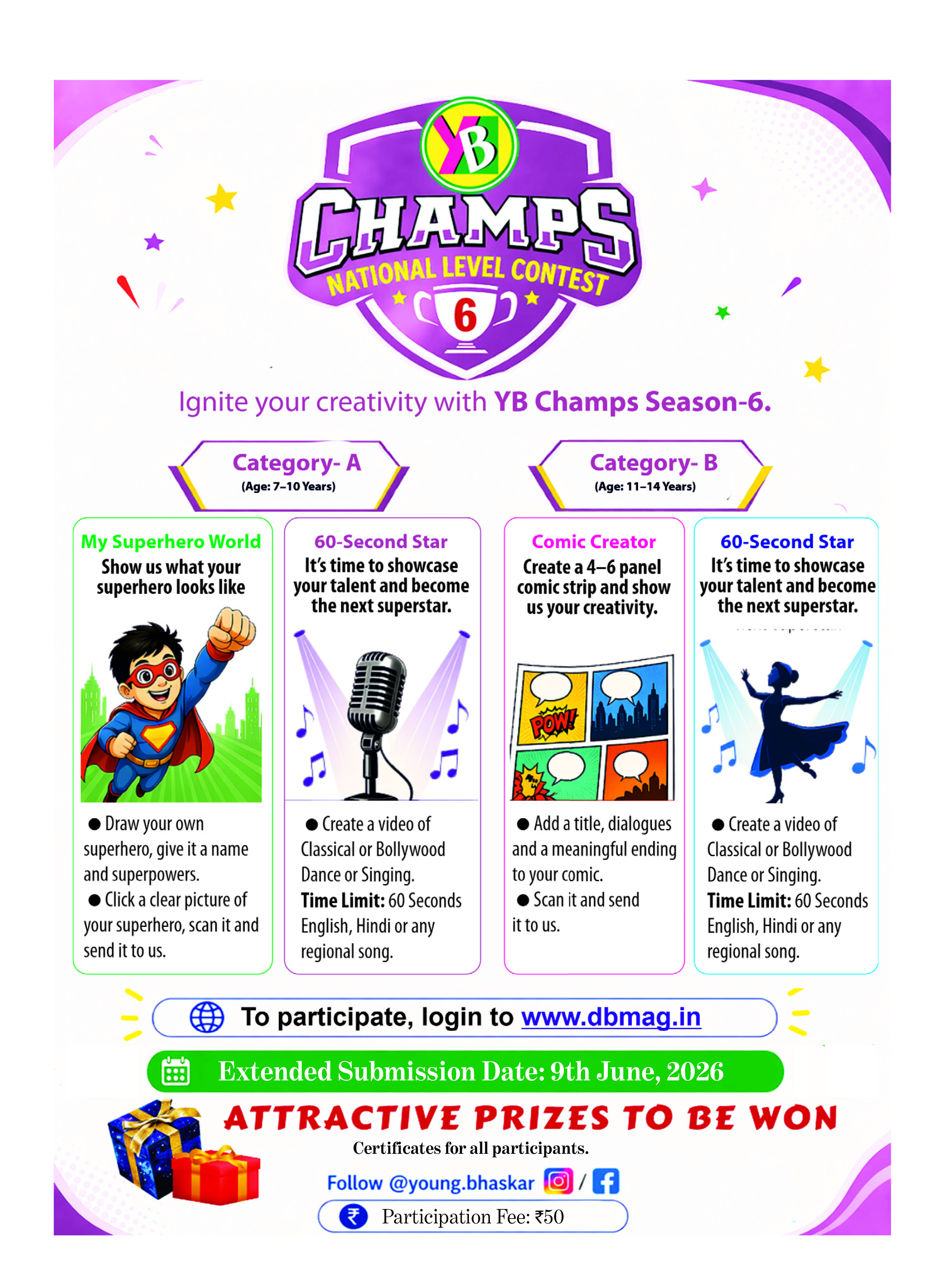 YB Champs — Young Bhaskar talent competition